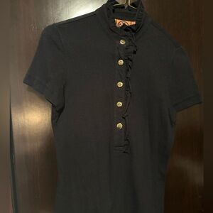 Black tory burch button down shirt! Size XS!